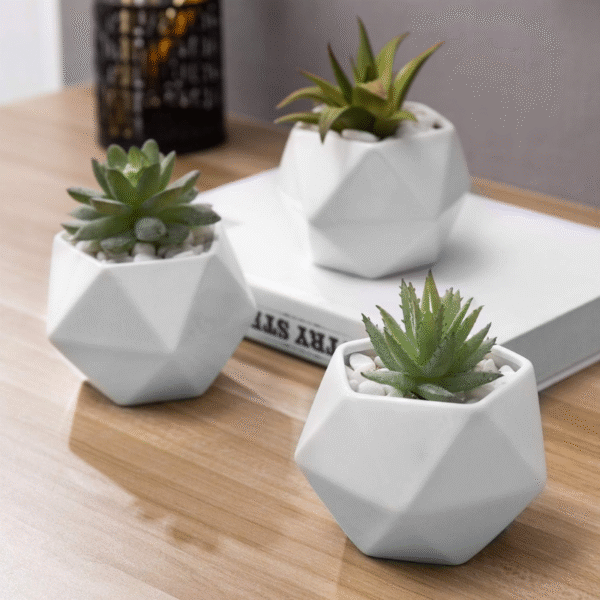 Geometric Ceramic Pot