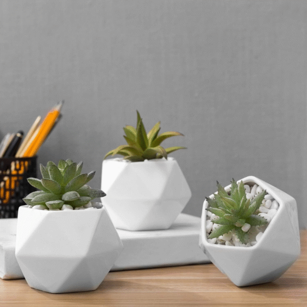 Geometric Ceramic Pot - Image 3