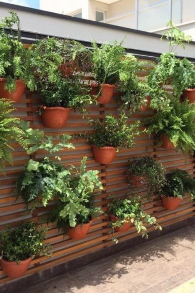 Entrance makeover with vertical garden wall