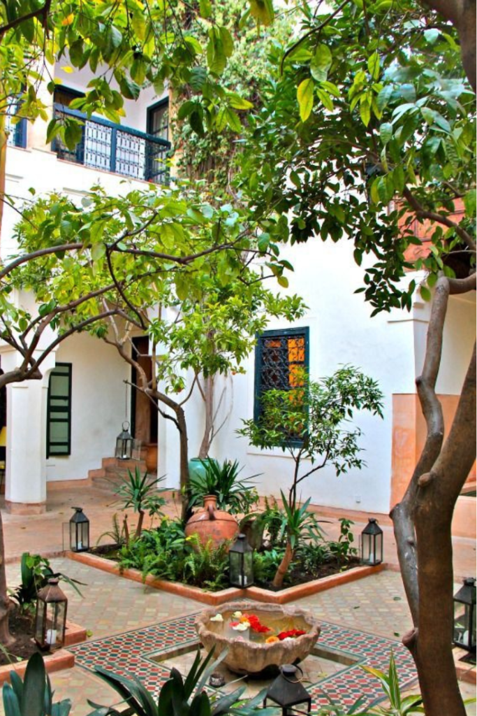 Traditional courtyard filled with classic plants