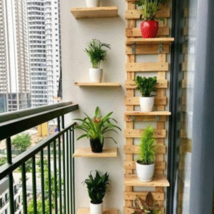 Wooden Plant Shelves