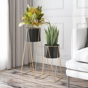 Black-Gold Planter Stand