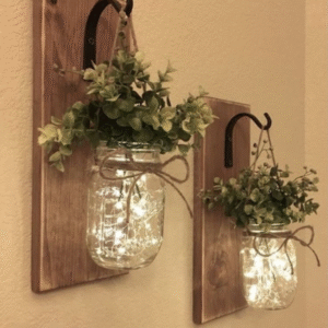 Glass Jar Wall Hanger