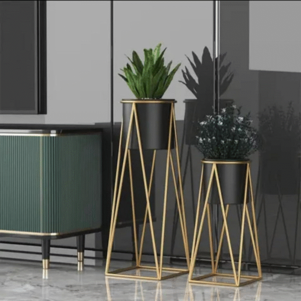 Black-Gold Planter Stand - Image 2
